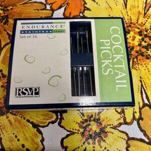 NIB R.S.V.P. Stainless Steel Cocktail Picks